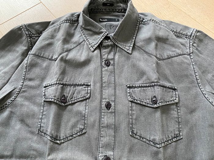 Chemise en jeans gris délavé homme Jules - photo numéro 5