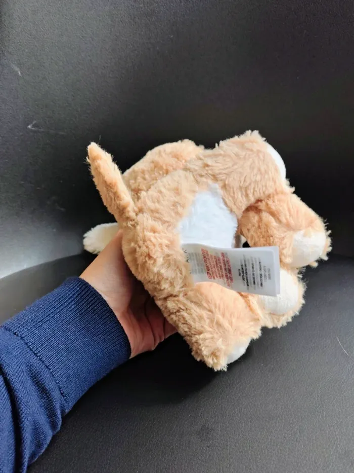 Peluche bébé chien marron très doux magnifique très bon état - photo numéro 3