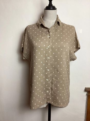 Chemise beige à pois Mango 34