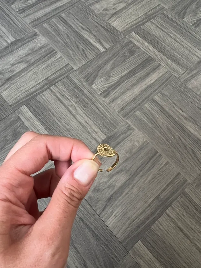 Bague dorée ajustable - photo numéro 4