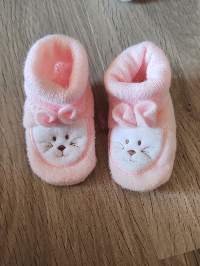 Lot de 3 petit chausson-taille naissance - photo numéro 2