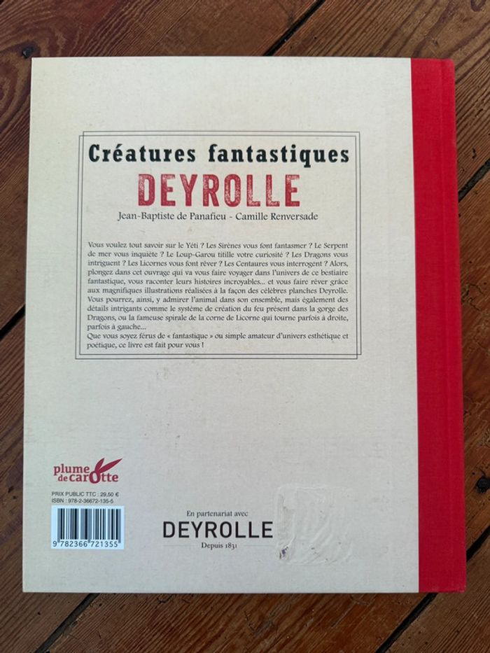 Plume de Carotte beau livre rare Créatures Fantastiques Deyrolle dragons sirènes.. - photo numéro 2