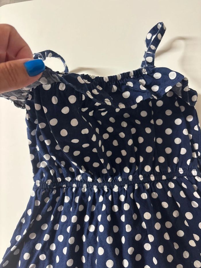 Robe bleue à pois blancs - photo numéro 2