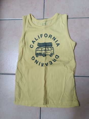 Débardeur jaune Kiabi 8 ans