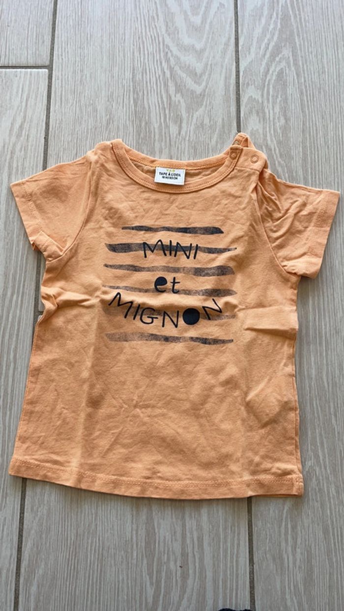 T-shirt saumon Tape à l’œil 18 mois