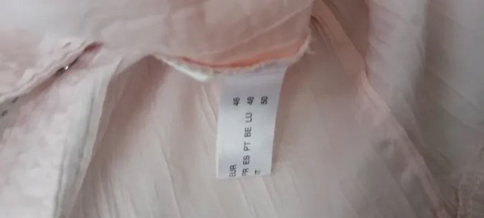 Blouse manches 3/4 ajustables effet plissé avec poches à pression rose femme 46 canda - photo numéro 19