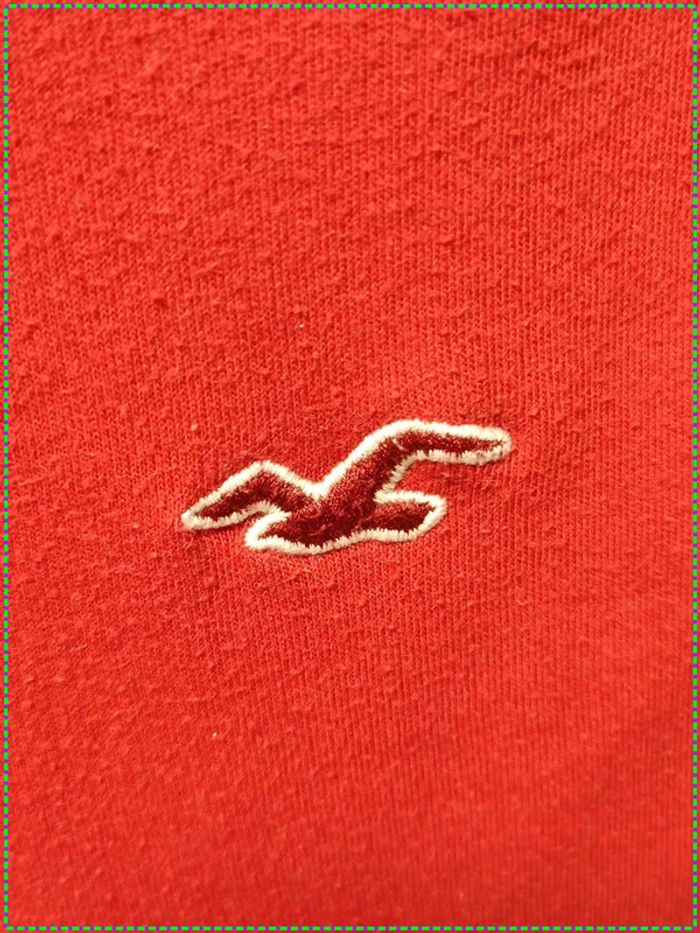 🟥 T-shirt Hollister rouge et bleu marine 🟦 - photo numéro 3