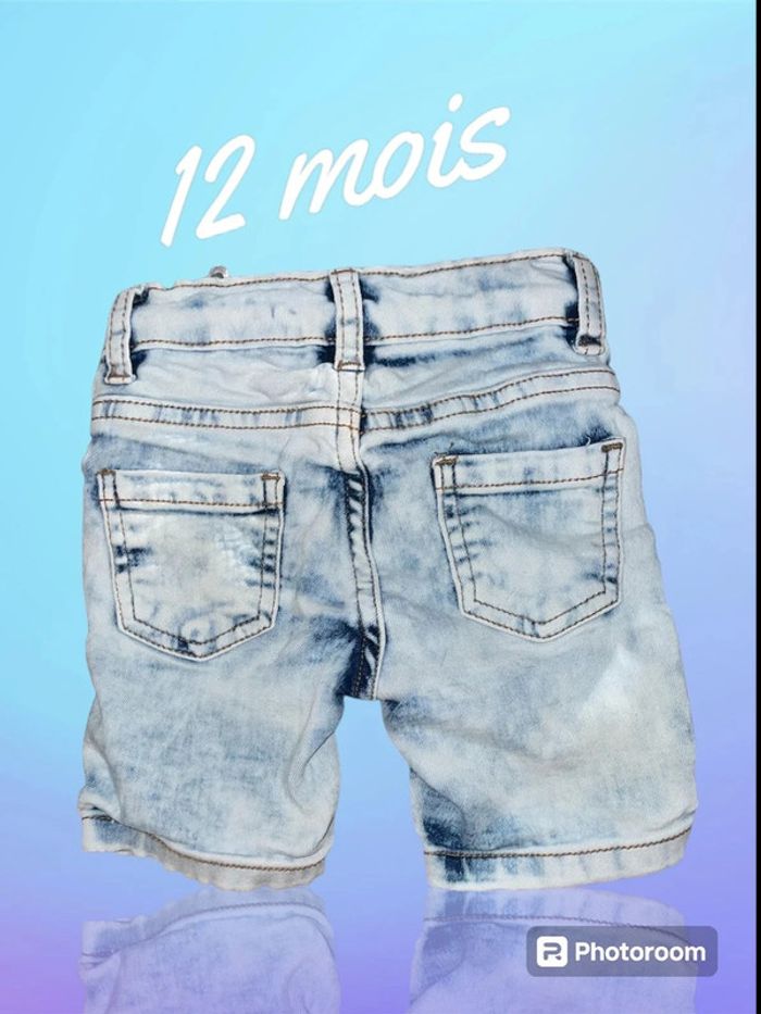 Short en jeans garçon 12 mois - photo numéro 2