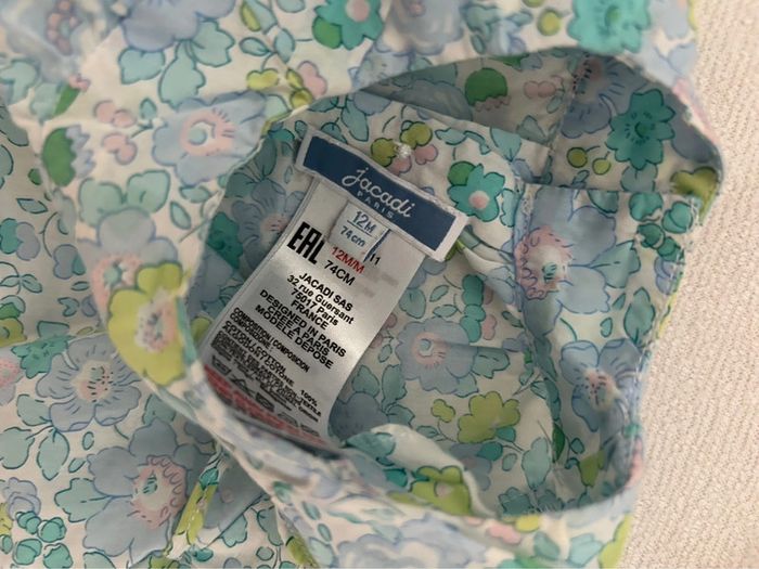 Blouse liberty Jacadi 12 mois bleu - photo numéro 3