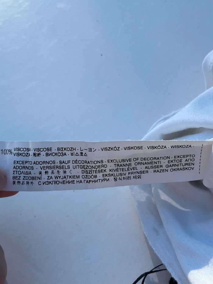 T-shirt long imprimé avec touches de strass - noir et blanc - photo numéro 10