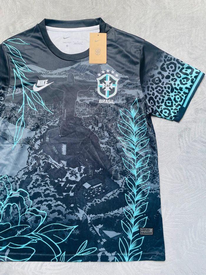 Maillot concept foot Brésil noir Rio taille M - photo numéro 3