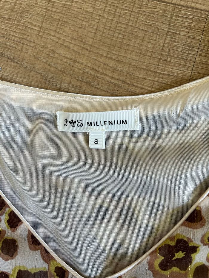 Blouse imprimée à manches courtes JS Millenium taille S comme neuve - photo numéro 9