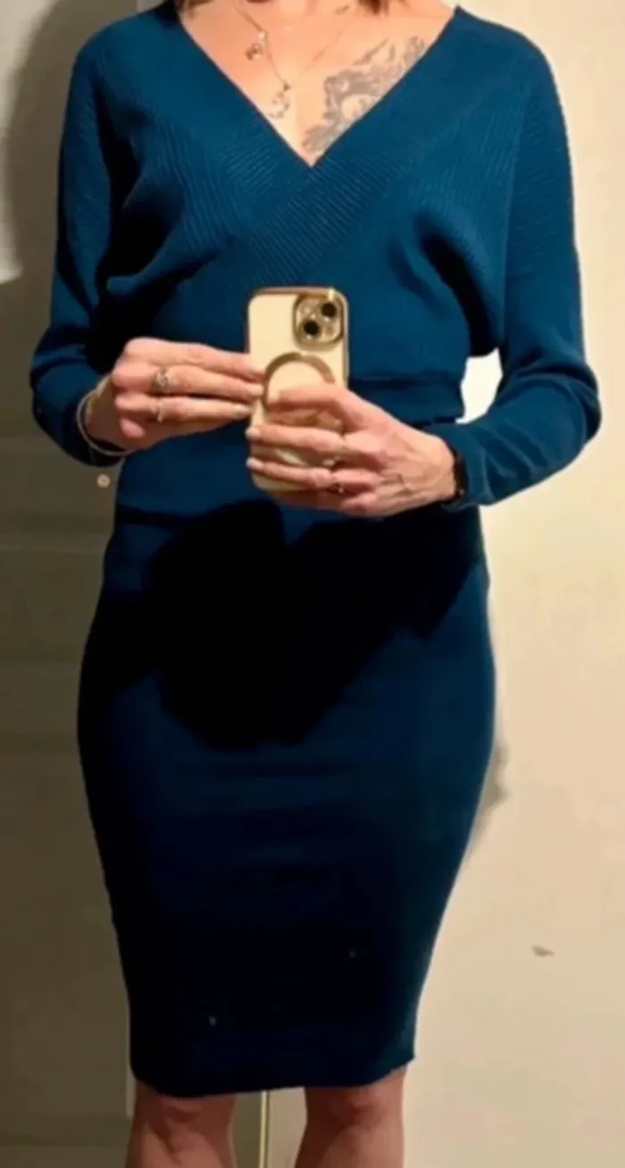 Robe pull bleu canard La City 💙 taille L – neuve - photo numéro 2