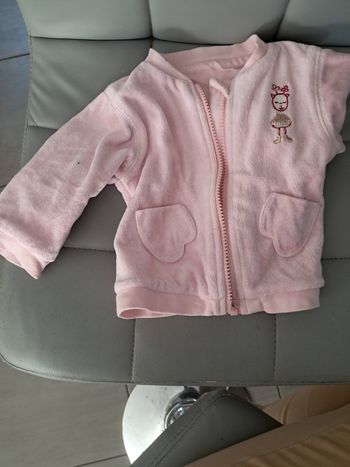 Veste zippée in extenso fille 6 mois