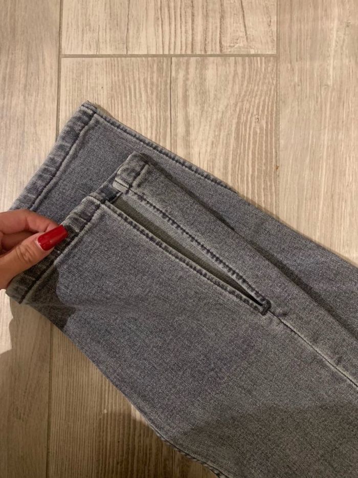 Jean gris à fente Zara taille 36 - photo numéro 3