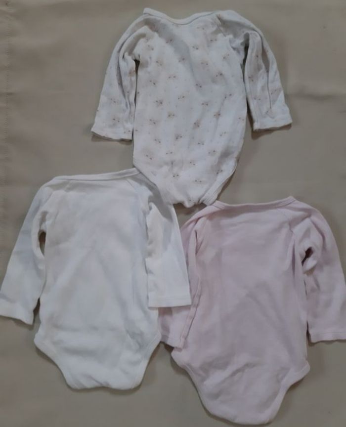 Lot de 3 bodies manches longues fille - étoiles- 9 mois - photo numéro 7