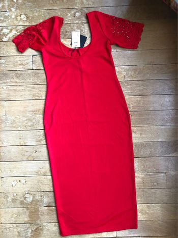 Robe tube rouge
