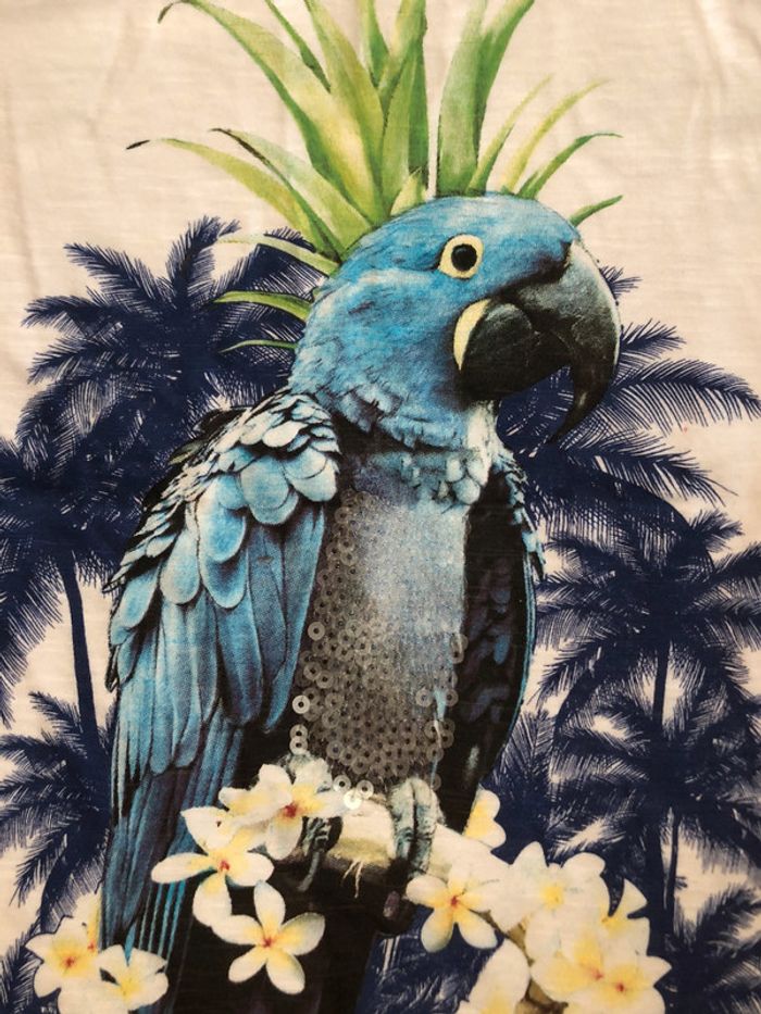 Joli T-shirt blanc MC T. 5-6 ans/116 cm neuf avec étiquette - photo numéro 3