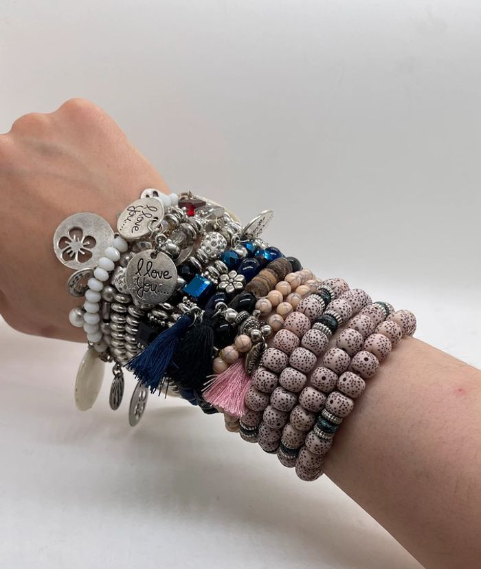 🌸 Lot de 15 bracelets fantaisie / bohème - photo numéro 8