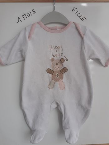 Grenouillère pyjama fille 1 mois - Kiabi