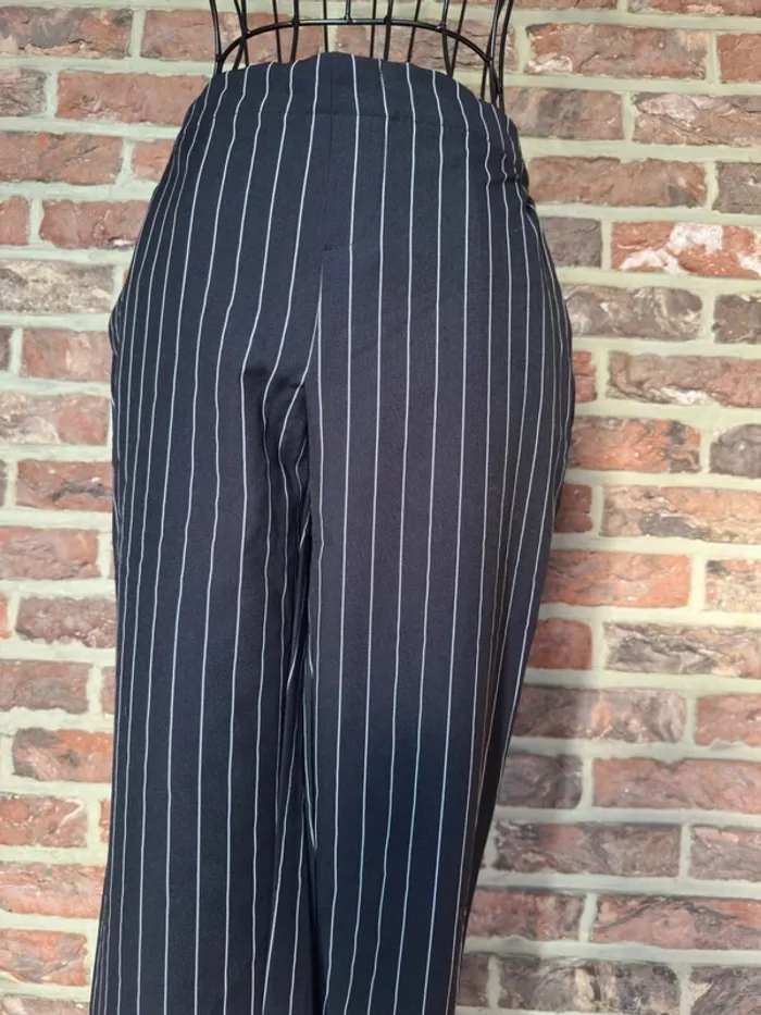 Pantalon droit ligne noir et blanc Lefties Taille XS / 34 - photo numéro 3