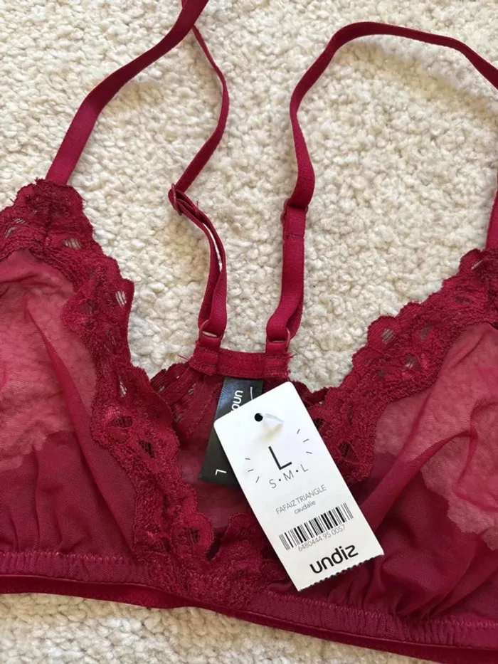 Bralette bordeaux undiz taille L - photo numéro 2