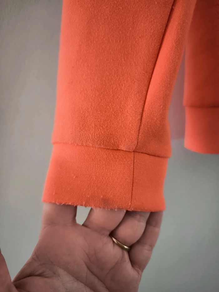 Sweat zippé à capuche taille 8 ans orange - photo numéro 3