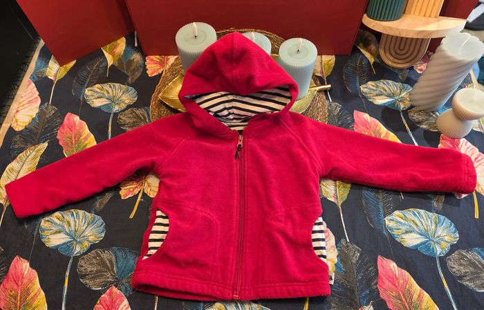 Veste polaire rouge 2 ans