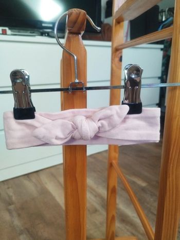 Bandeau avec nœud rose bébé fille taille 6 mois