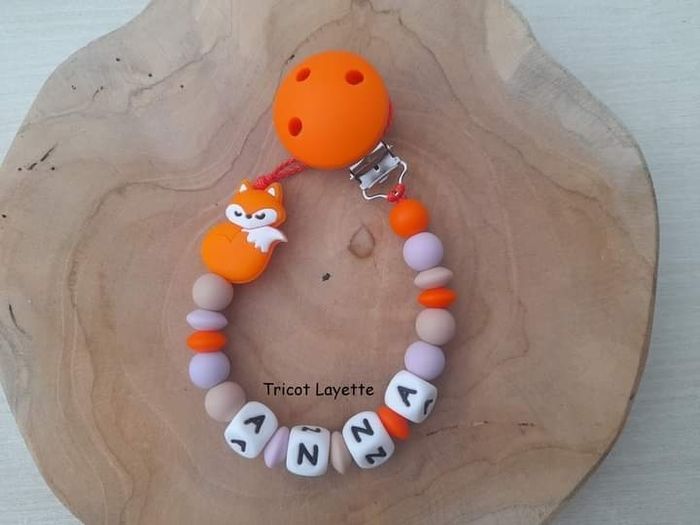 Attache tétine renard