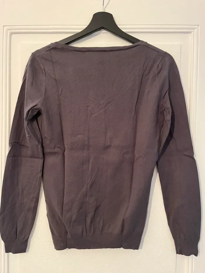 Pull fin col rond femme gris Camaïeu - photo numéro 2