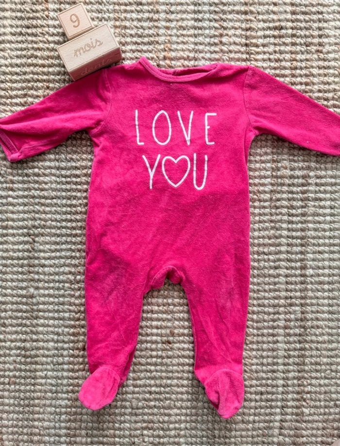 Pyjama velours Kiabi 9mois / 71cm