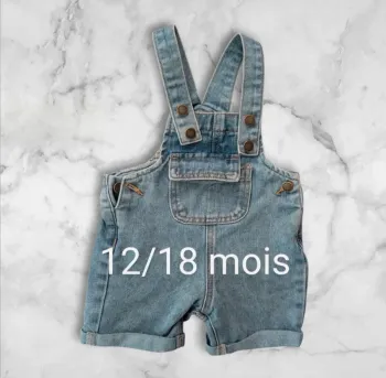 Salopette courte bébé garçon 12/18 mois