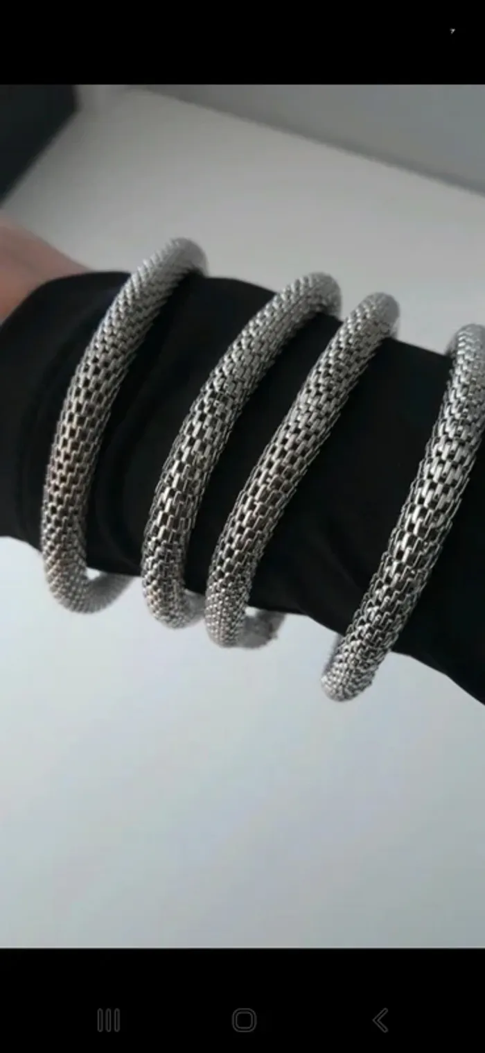 Lot 8 bracelets argenté rose gold - photo numéro 5
