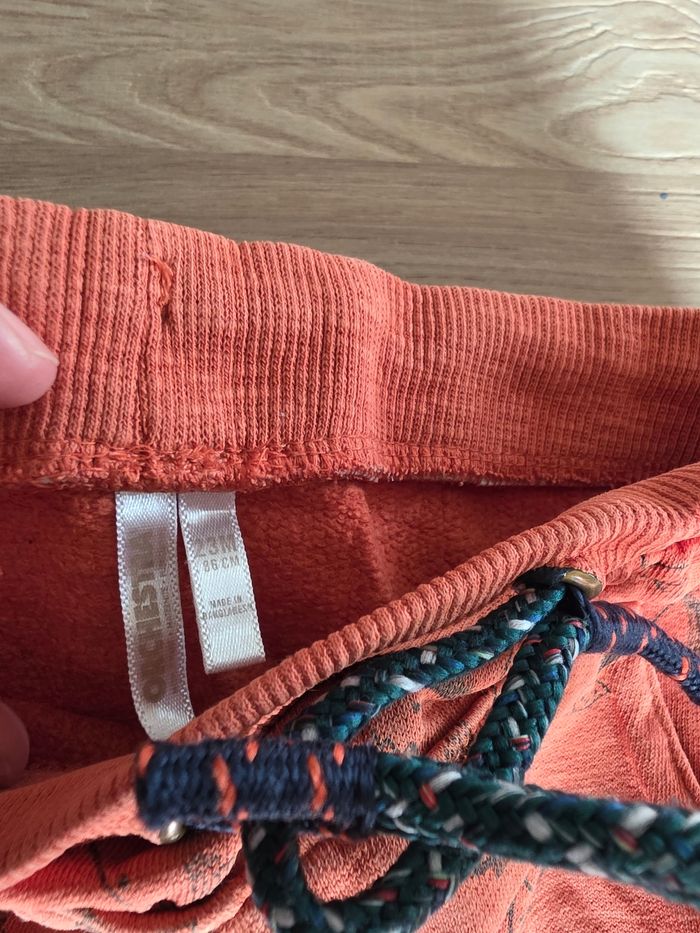 Pantalon Orchestra 23 mois - jogging orange motifs ourson - photo numéro 3