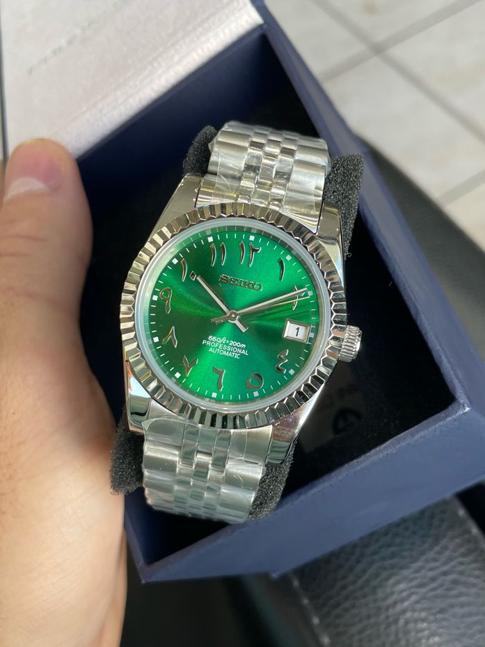 Montre Seiko Mod Arabic Dial Automatique Cadran Vert (brillant) - photo numéro 5
