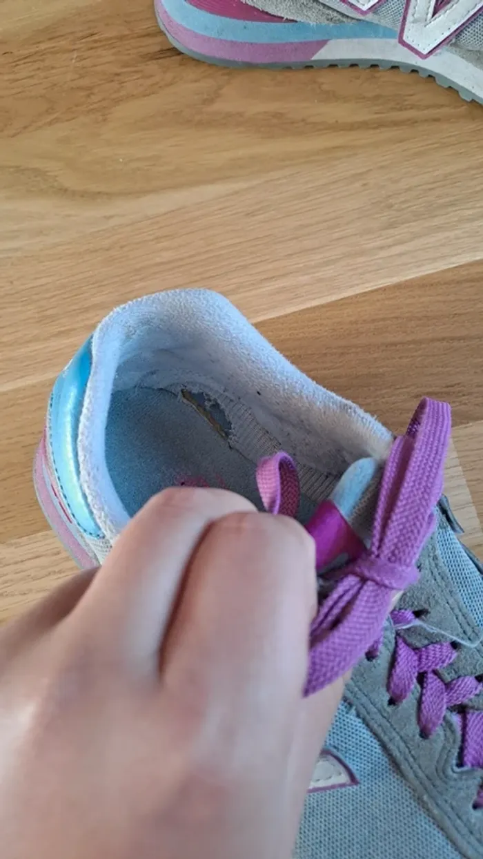 Basket New Balance bleu et mauve 40.5 - photo numéro 4