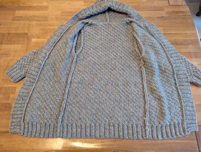 Gilet long à capuche tricoté fille 10-12 ans - photo numéro 5