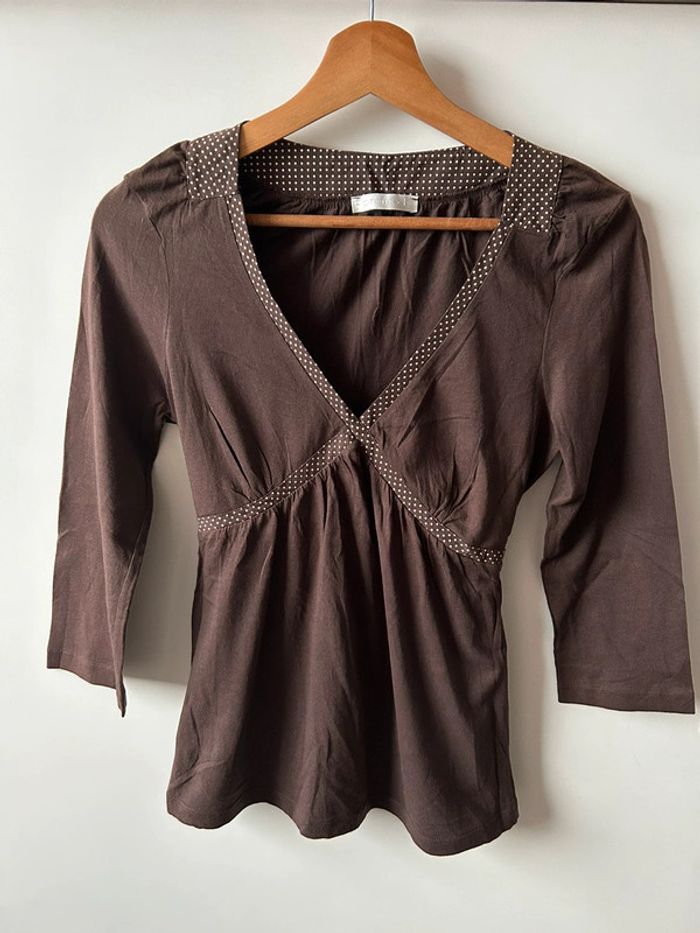 Blouse top manches 3/4 Promod taille 2