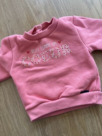 Pull rose « Belle comme un cœur » 