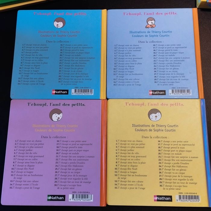 Lot de 4 Livres enfant Nathan T'choupi - photo numéro 2