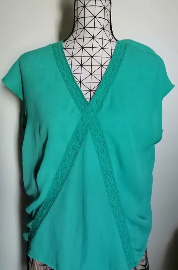 Blouse / haut vert d'eau - photo numéro 4