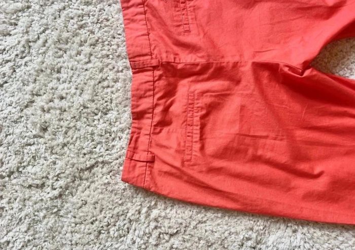 Pantalon chinos 7/8eme - camaïeu - corail - 38 - photo numéro 4