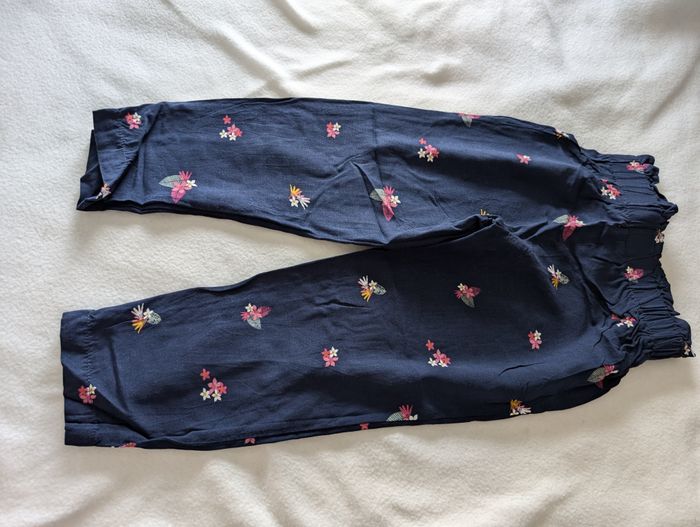 Pantalon léger marine à fleurs - 4A - Gémo - photo numéro 7