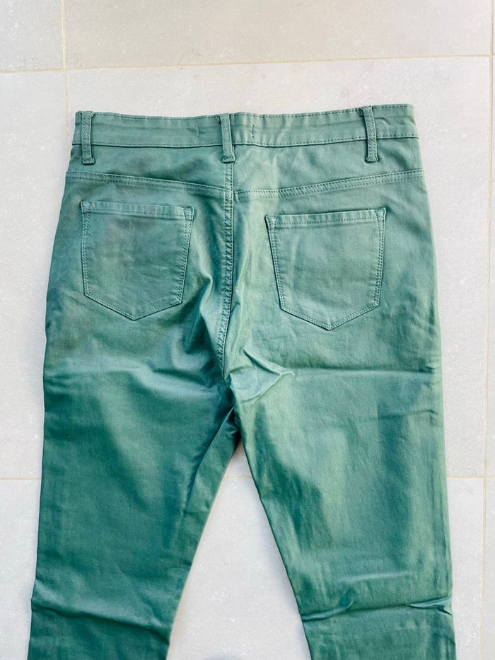 Pantalon hiver slim effet huilé vert - photo numéro 7