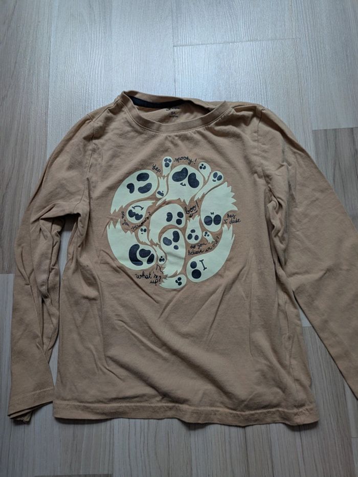 T-shirt manches longues garçon 8 ans halloween phosphorescent