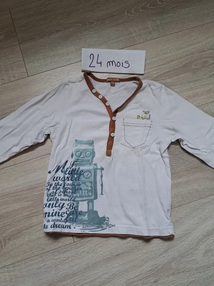 T-shirt manches longues 24 mois