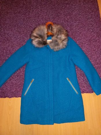Magnifique manteau turquoise neuf Catimini 8 ans