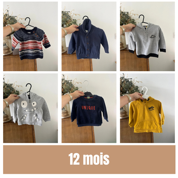 Lot de pulls - 12 mois