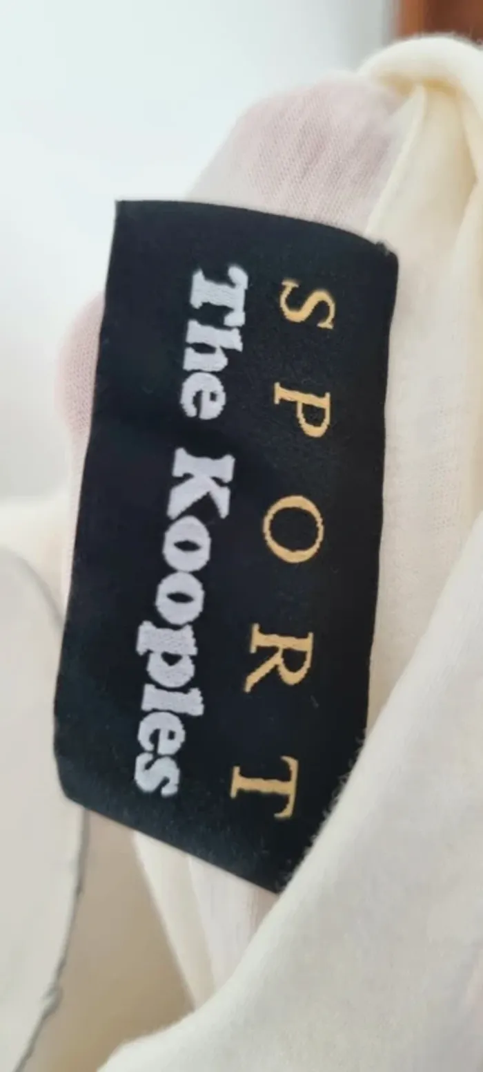 Chemise Tee-shirt manches longues blanche écru the kooples sport 38 - photo numéro 5